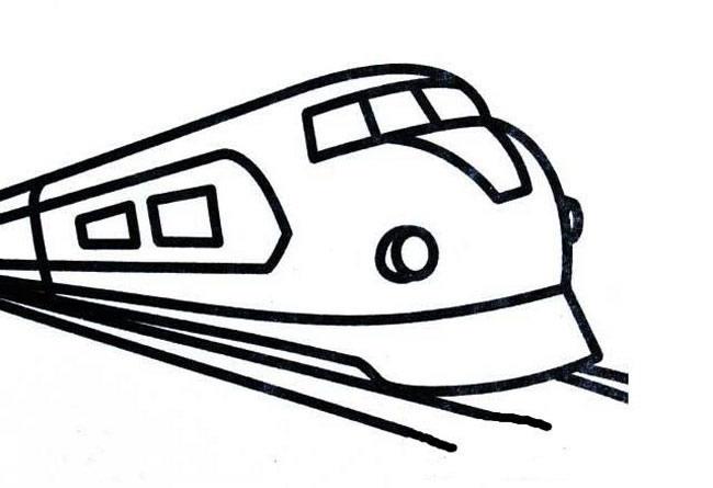 高速列车简笔画