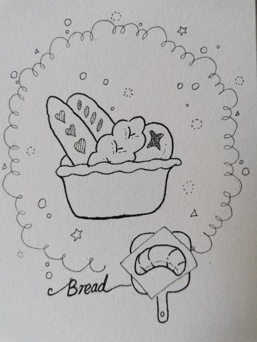 面包的画法简笔画