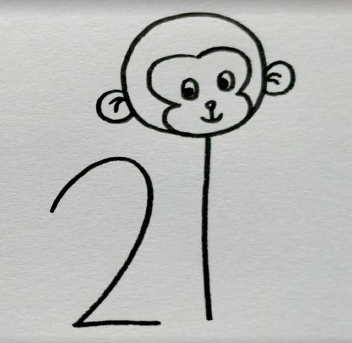 猴子儿童简笔画 猴子的画法儿童简笔画