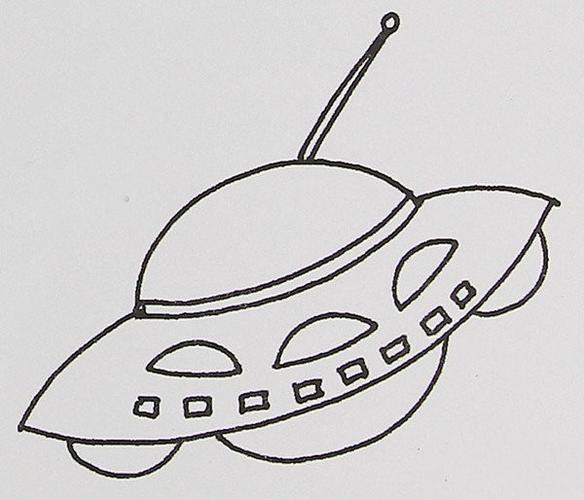 宇宙飞船简笔画儿童画 宇宙飞船简笔画儿童画涂色