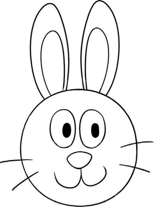 兔子头的简笔画