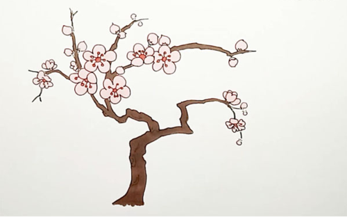 小学生简笔画桃树