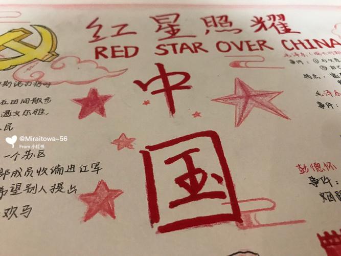 红星照耀中国人物手抄报