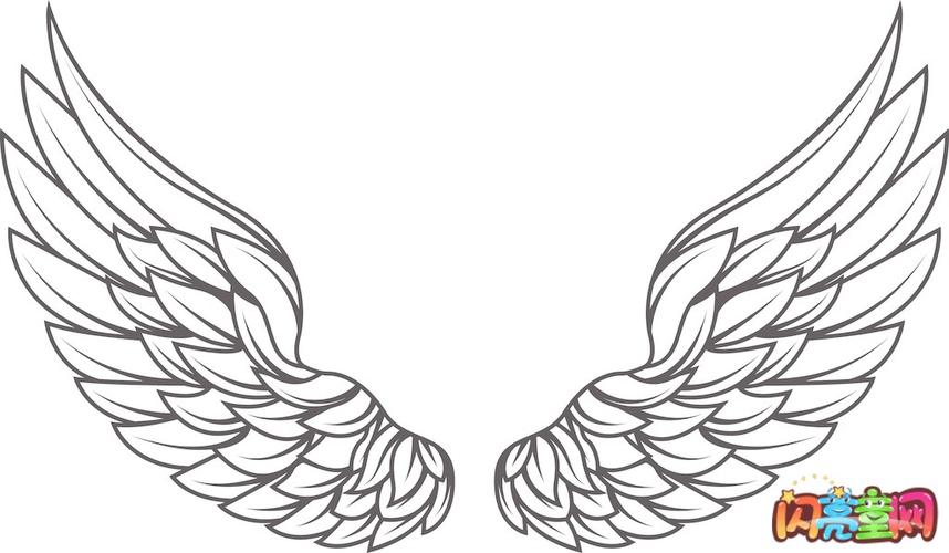 天使的翅膀图片简笔画