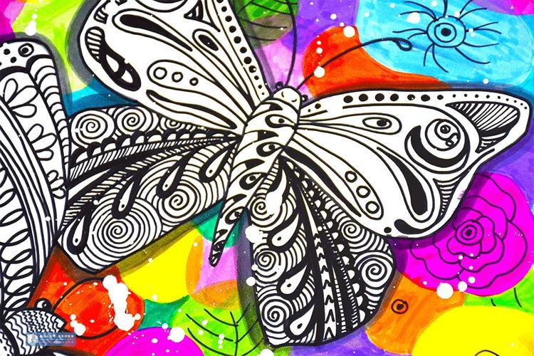 大班美术蝴蝶绘画教案图片