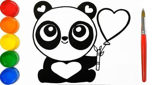 大熊猫简笔画可爱又简单