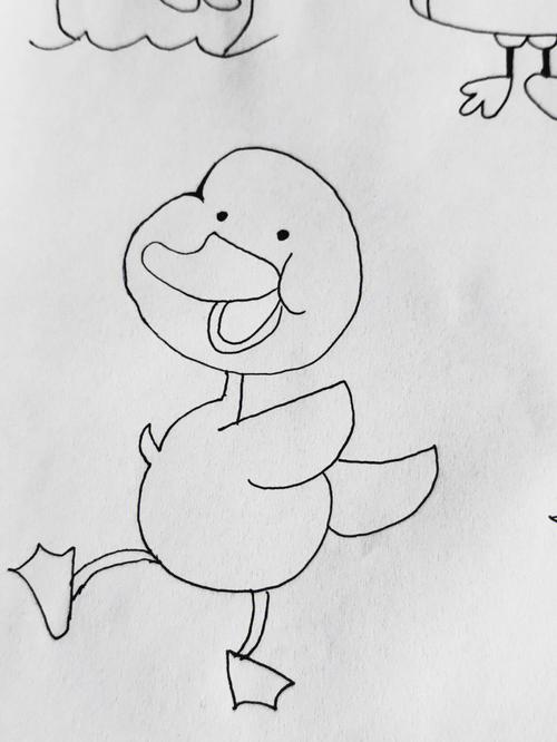 怎样画鸭子简笔画图片