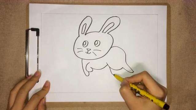 卡通玉兔简笔画