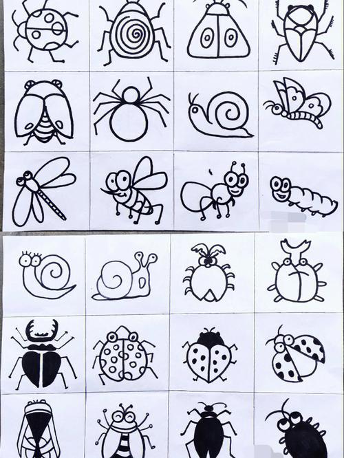 昆虫简笔画图片大全儿童简单