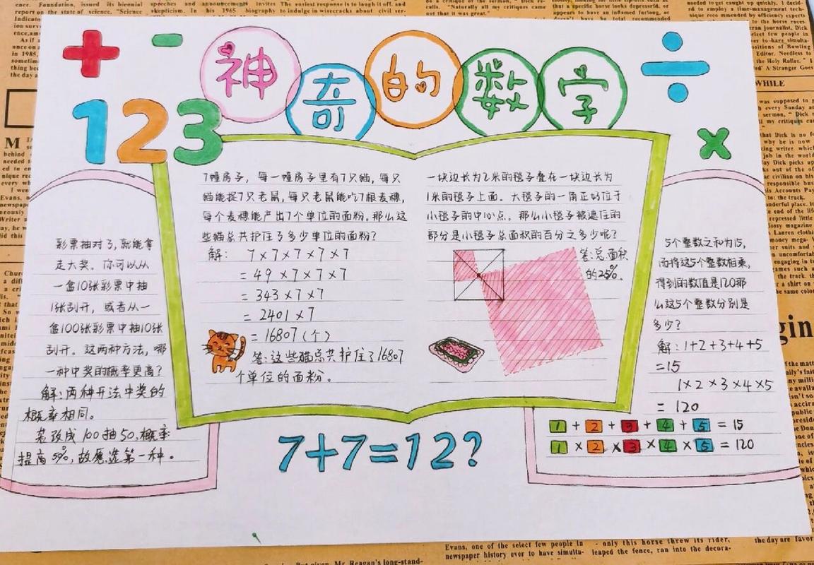 五年级的数学手抄报怎么画