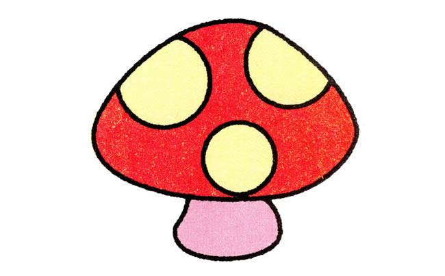 蘑菇简笔画带颜色 蘑菇简笔画带颜色可爱涂色
