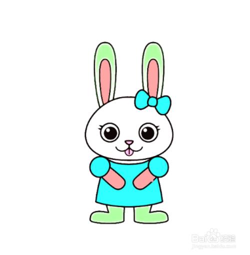 兔子简笔画带颜色