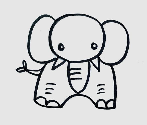 大象简笔画可爱 大象简笔画可爱又简单
