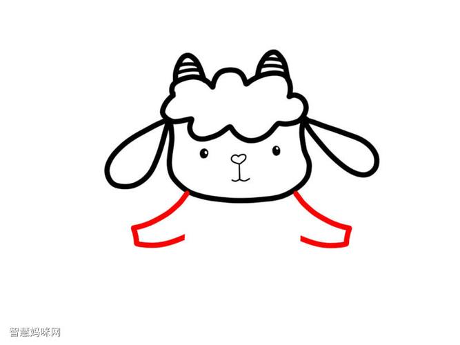 画一只小羊简笔画