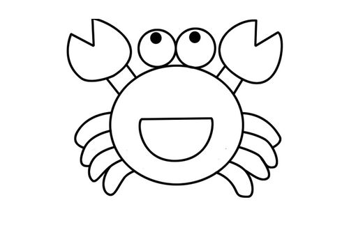 小螃蟹的简笔画