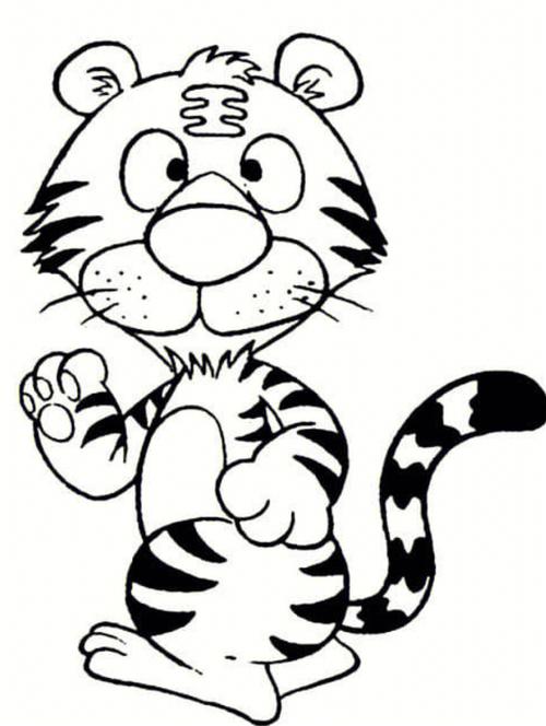 老虎的简笔画简单可爱 老虎的简笔画简单可爱儿童简笔画