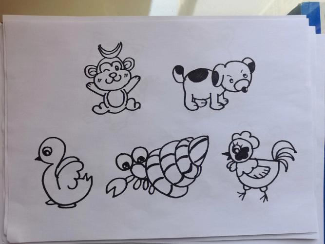 儿童简笔画动物 儿童简笔画动物园
