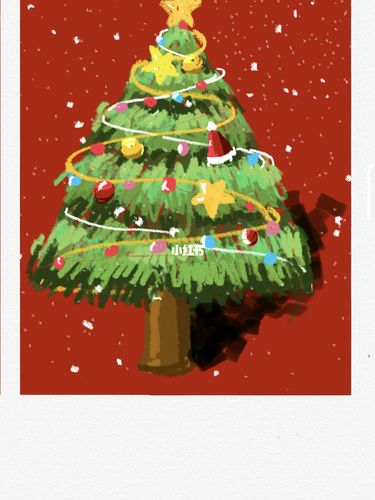 圣诞树彩绘 圣诞树彩绘图片