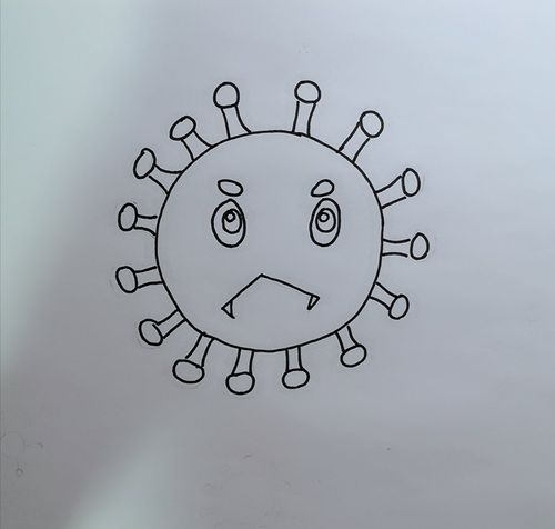 病毒画法简笔画