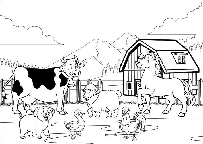 农场动物简笔画 农场动物简笔画图片大全可爱