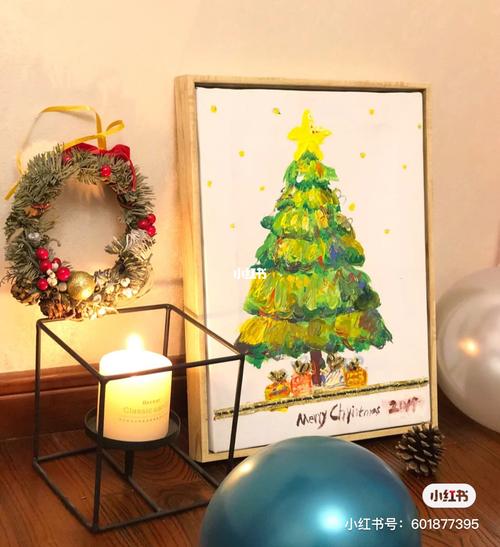 圣诞树丙烯画 圣诞树丙烯画图片