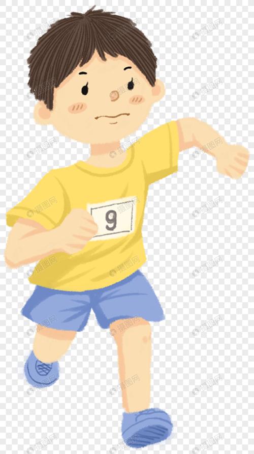 奔跑的小男孩简笔画 奔跑的小男孩简笔画带颜色