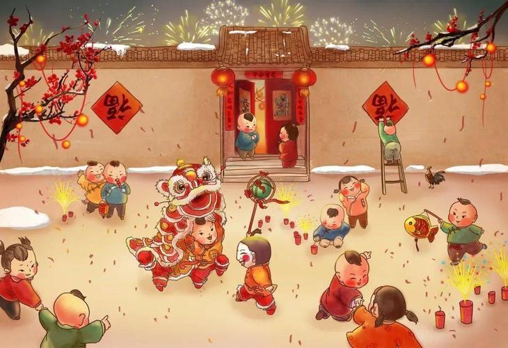关于春节的绘画 关于春节的绘画简单又漂亮