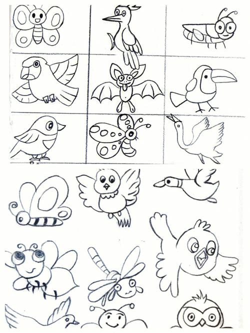 动物儿童简笔画