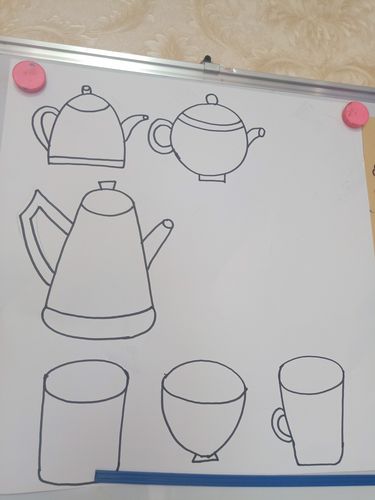 茶壶茶杯简笔画 茶壶茶杯简笔画(加颜色)