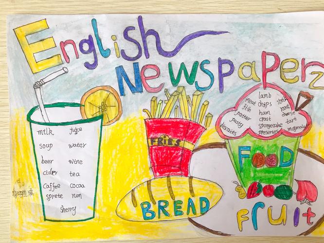 三年级食物英语手抄报 三年级食物英语手抄报图片