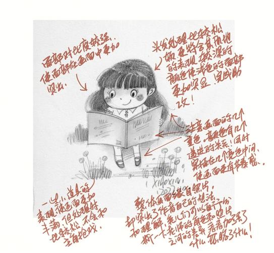 小女孩读书的简笔画 小女孩读书的简笔画可爱