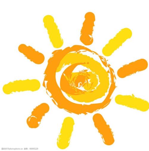 半个太阳简笔画 半个太阳简笔画带颜色