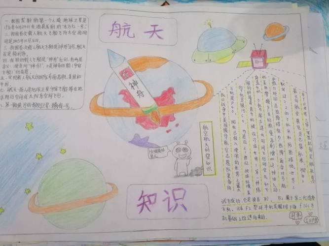 中国航天儿童手抄报