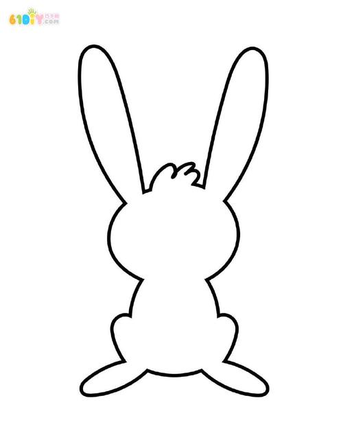 兔子简笔画背影