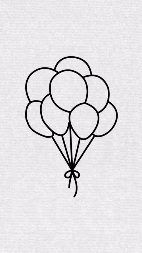 氢气球简笔画 氢气球简笔画彩色