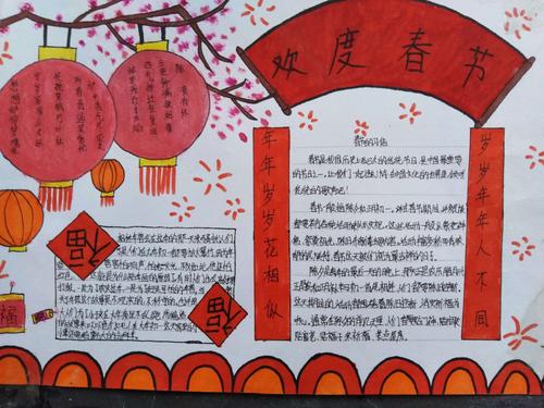 春节传统节日手抄报