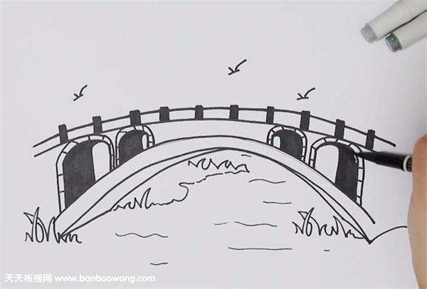 赵州桥简笔画又漂亮又简单