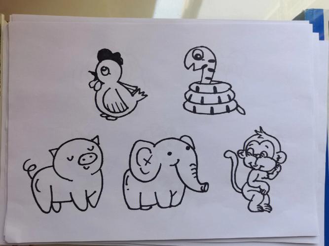 儿童动物简笔画 儿童动物简笔画彩色