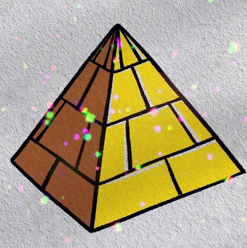 金字塔的简笔画