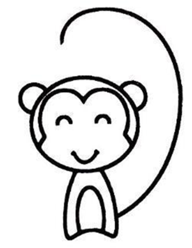 猴子儿童简笔画 猴子的画法儿童简笔画