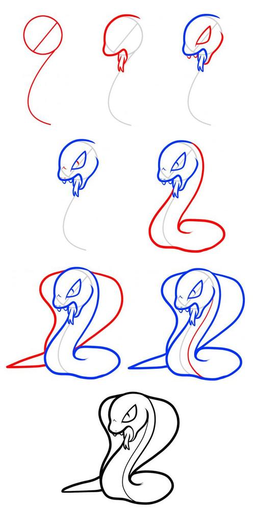 儿童画蛇简单画法 儿童画蛇简单画法视频