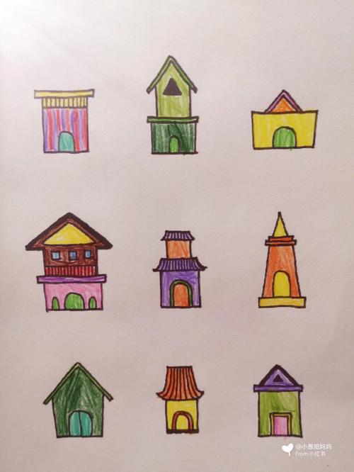 幼儿园房子简笔画 幼儿园房子简笔画大全图片大全