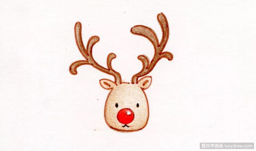 圣诞老人的鹿简笔画 圣诞老人的鹿简笔画图片大全