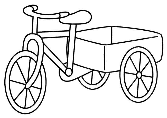 儿童三轮车简笔画