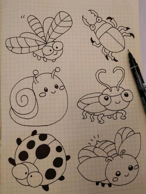 儿童昆虫简笔画大全图片