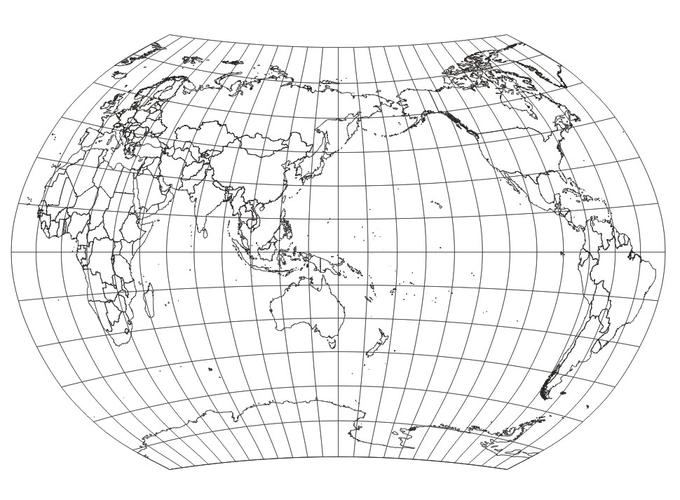 世界地图简笔画三角形
