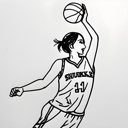 篮球比赛简笔画