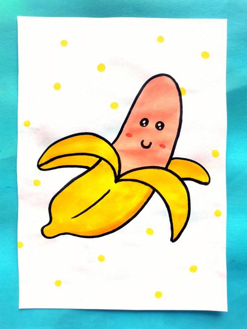 香蕉简笔画彩色 香蕉简笔画彩色可爱图片