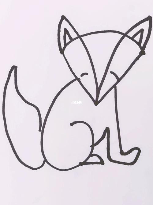 小狐狸的简笔画