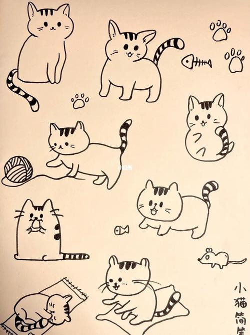 小猫咪的简笔画 小猫咪的简笔画可爱